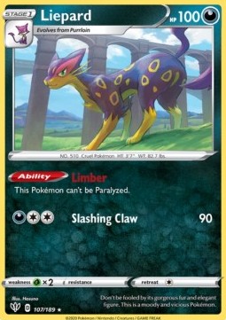 Liepard Pokemon card from Darkness Ablaze