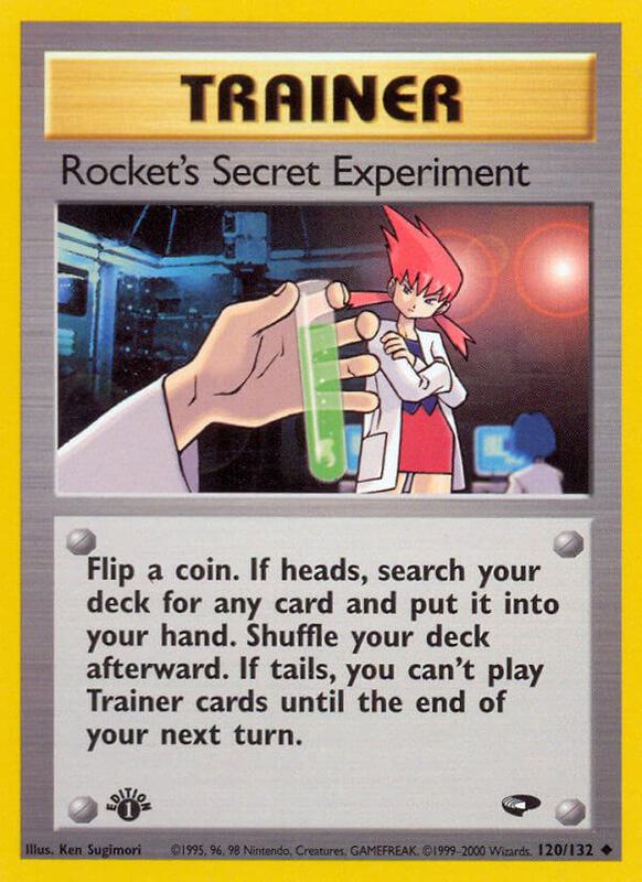 Rocket's Secret Experiment Pokemon card from Gym Challenge