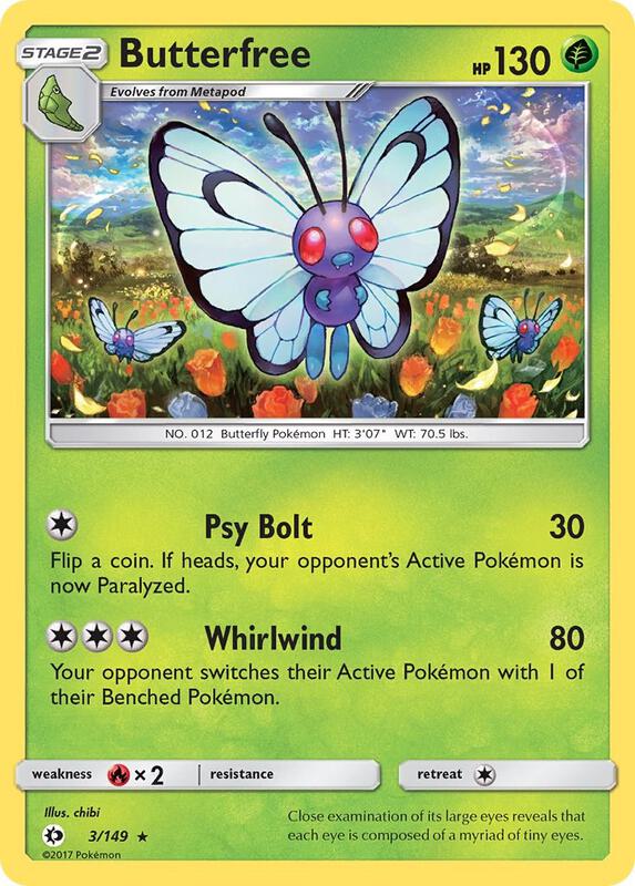 Butterfree Pokemon card from SM Base Set