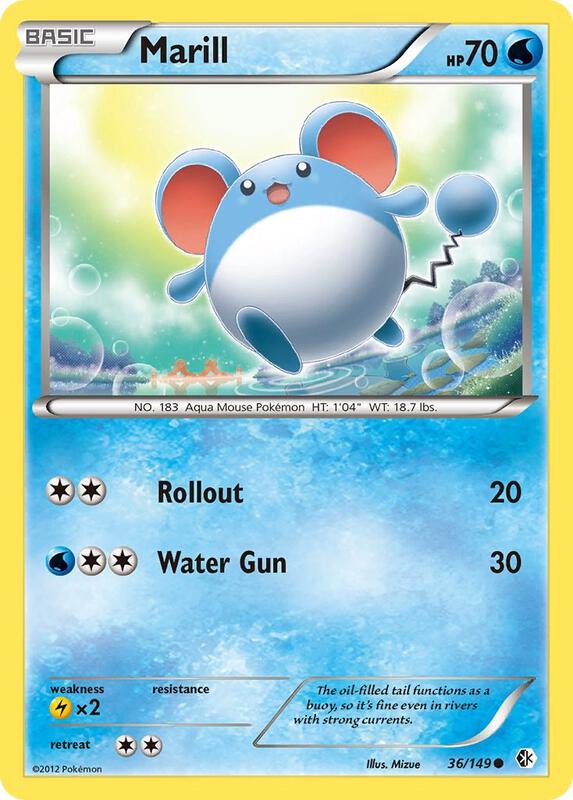 Marill Pokemon card from Boundaries Crossed
