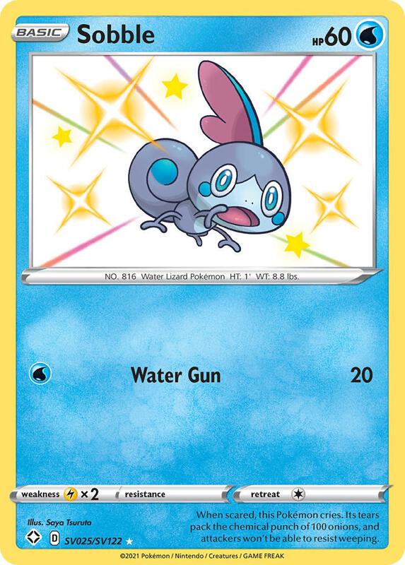 Sobble Pokemon card from Shining Fates: Shiny Vault