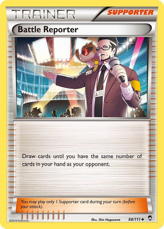 Battle Reporter Pokemon card from XY - Furious Fists