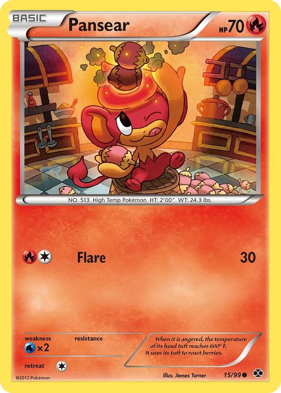 Pansear Pokemon card from Next Destinies
