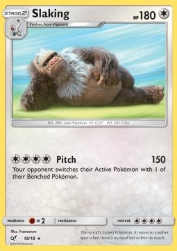 Slaking Pokemon card from Detective Pikachu