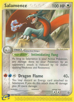 Salamence Pokemon card from EX Dragon