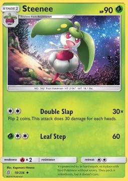 Steenee Pokemon card from Unified Minds