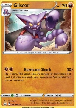 Gliscor Pokemon card from Lost Origin
