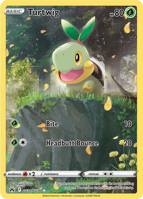 Turtwig Pokemon card from Crown Zenith: Galarian Gallery