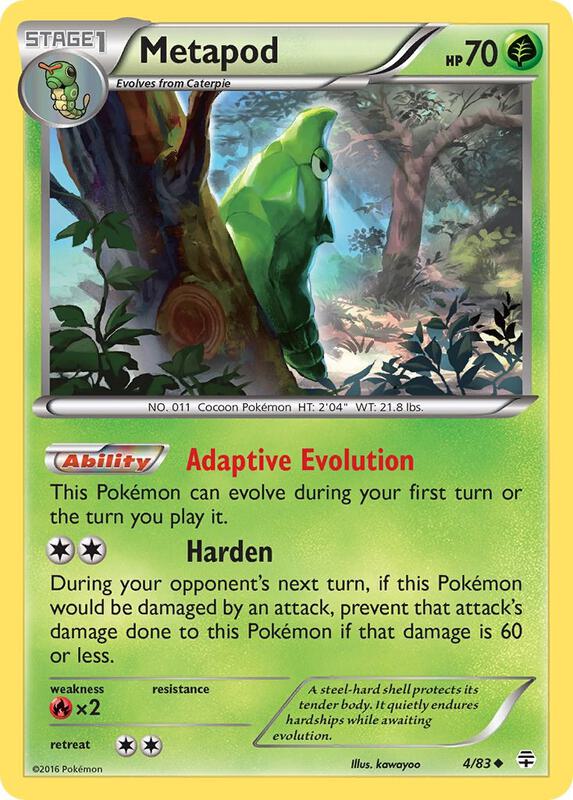 Metapod Pokemon card from Generations
