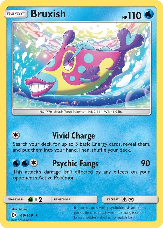Bruxish Pokemon card from SM Base Set