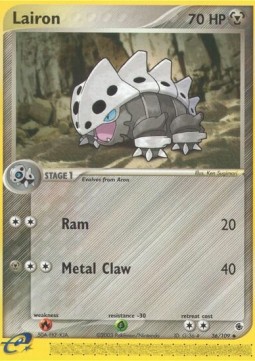 Lairon Pokemon card from EX Ruby Sapphire