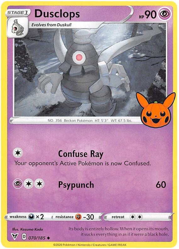 Dusclops Pokemon card from Trick or Trade BOOster Bundle 2023