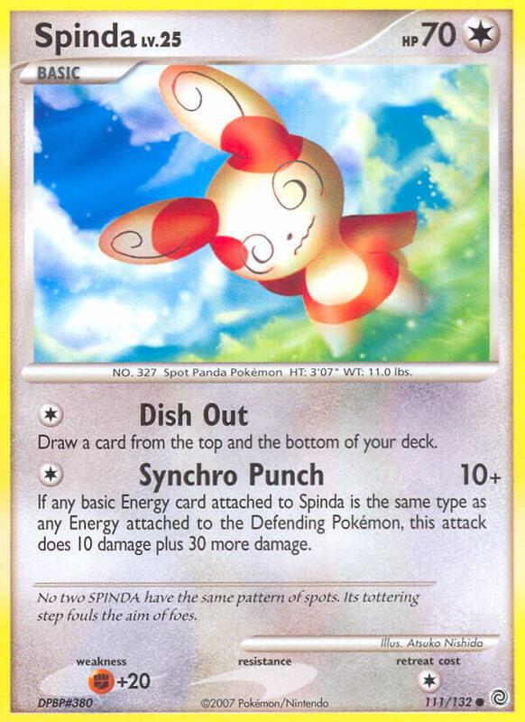 Spinda Pokemon card from Secret Wonders