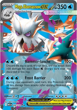 Mega Abomasnow ex Pokemon card from Mega Evolution