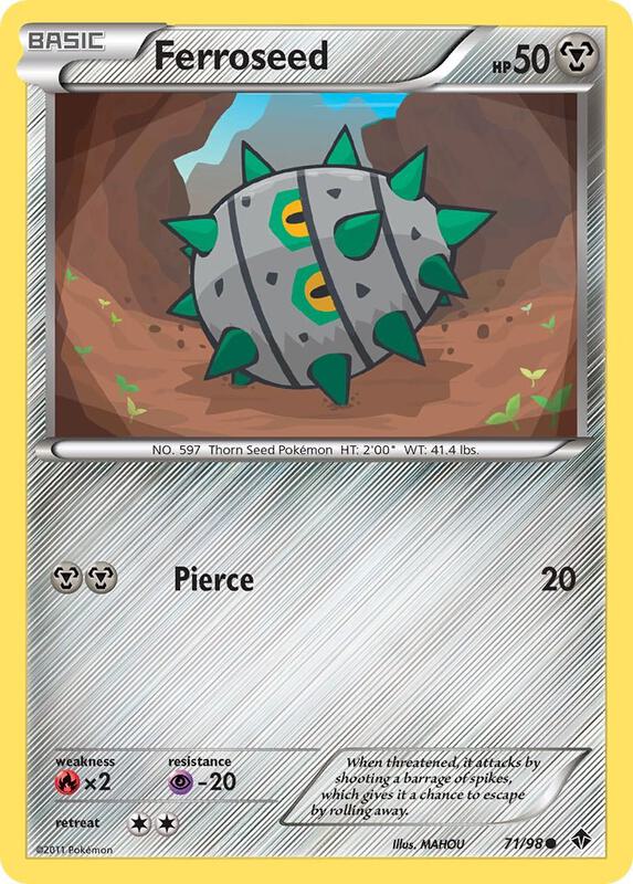 Ferroseed (71) Pokemon card from Emerging Powers