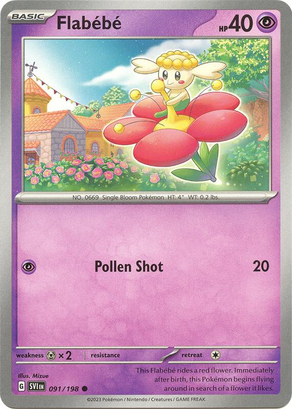 Flabebe Pokemon card from SV01: Scarlet & Violet Base Set