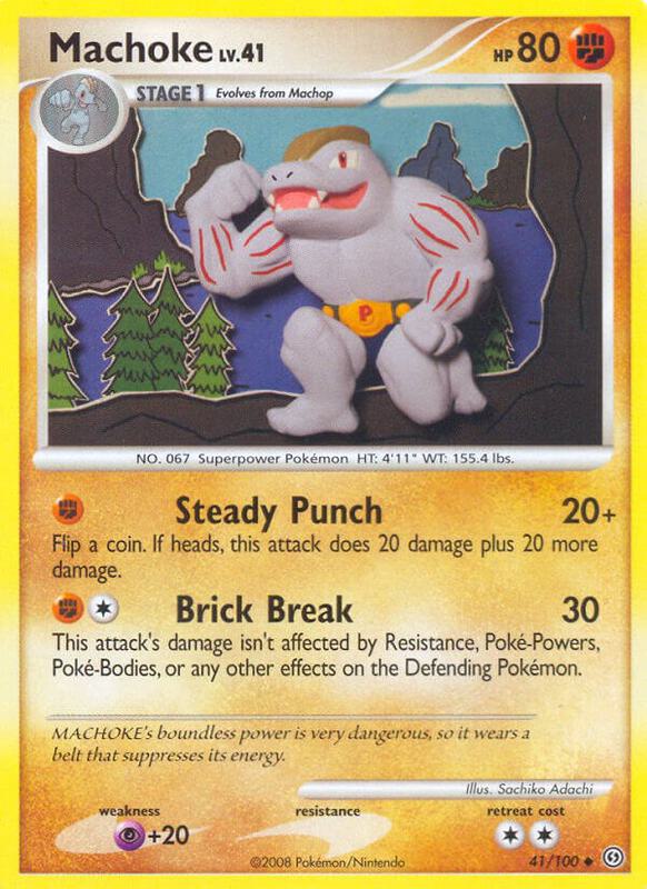 Machoke Pokemon card from Stormfront