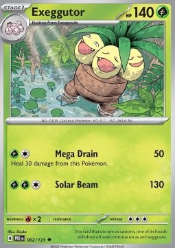 Exeggutor Pokemon card from Prismatic Evolutions