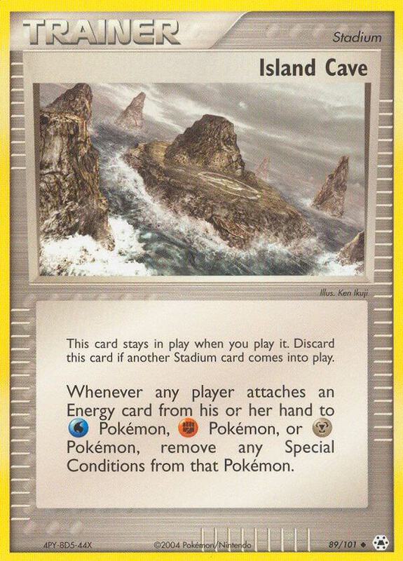 Island Cave Pokemon card from Hidden Legends