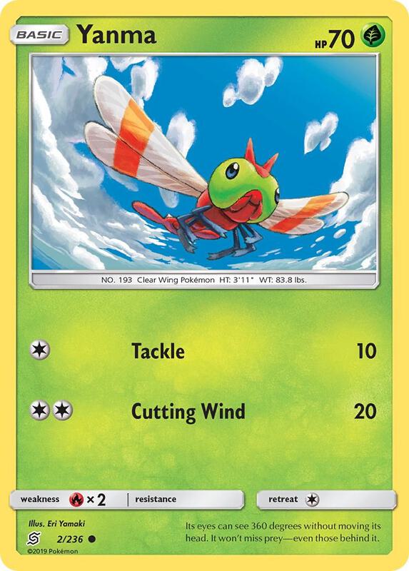 Yanma Pokemon card from SM - Unified Minds
