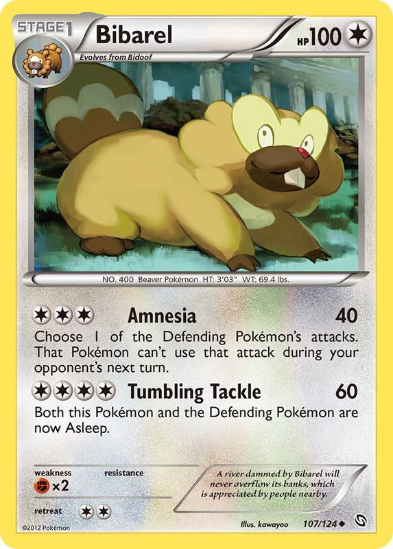 Bibarel Pokemon card from Dragons Exalted