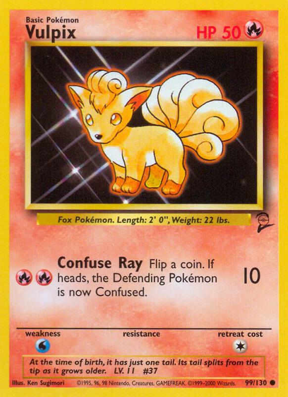 Vulpix Pokemon card from Base Set 2