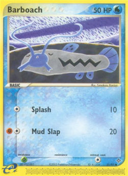 Barboach Pokemon card from EX Dragon