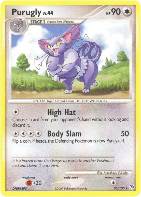 Purugly Pokemon card from Diamond and Pearl
