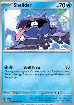 Shellder (Holo) Pokemon card from 151