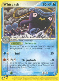 Whiscash Pokemon card from EX Dragon