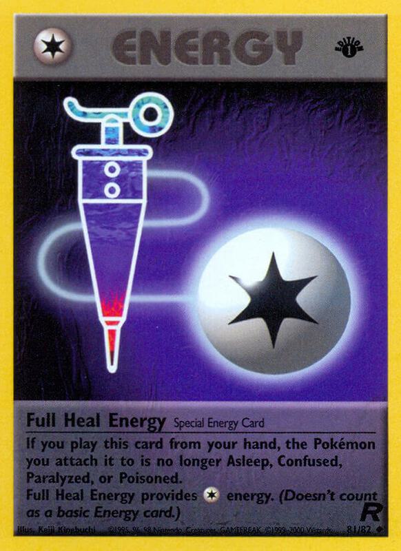Full Heal Energy Pokemon card from Team Rocket