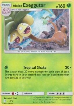 Alolan Exeggutor Pokemon card from McDonalds Collection 2019