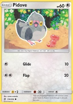 Pidove Pokemon card from Unified Minds