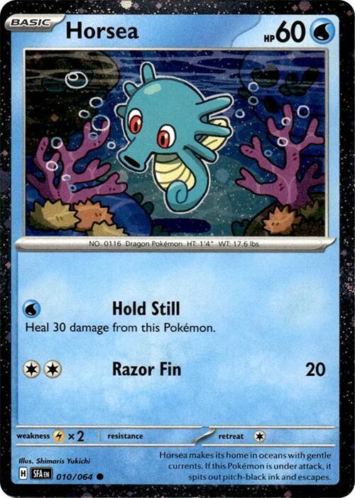 Horsea Pokemon card from TCG: Tempest