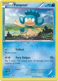Panpour Pokemon card from Kalos Starter Set