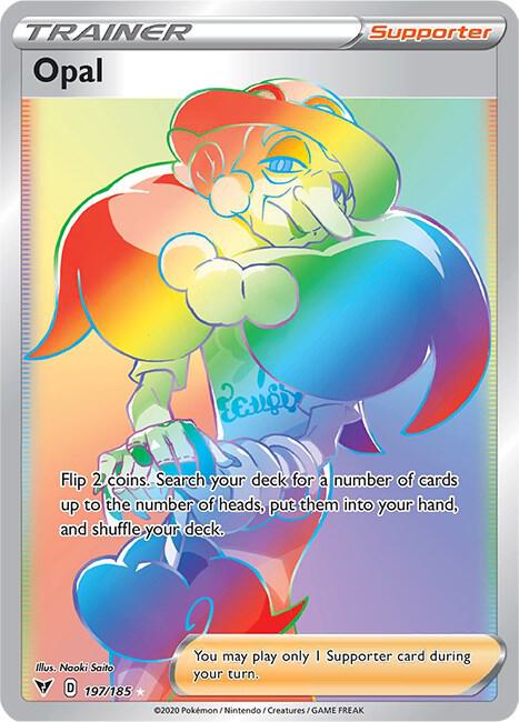 Opal (Secret) Pokemon card from SWSH04: Vivid