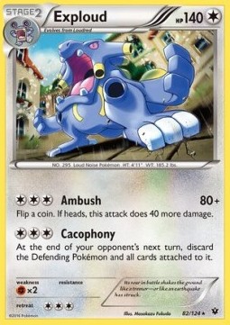 Exploud Pokemon card from Fates Collide
