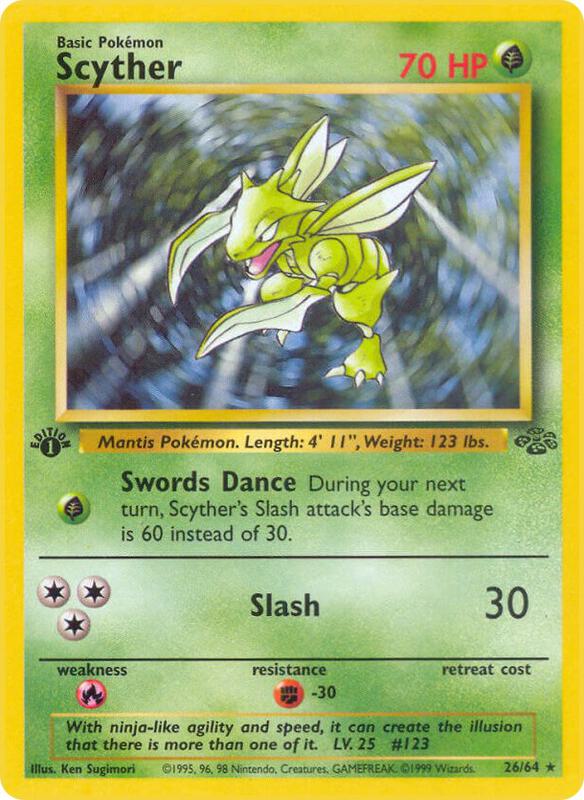 Scyther (26) Pokemon card from Jungle