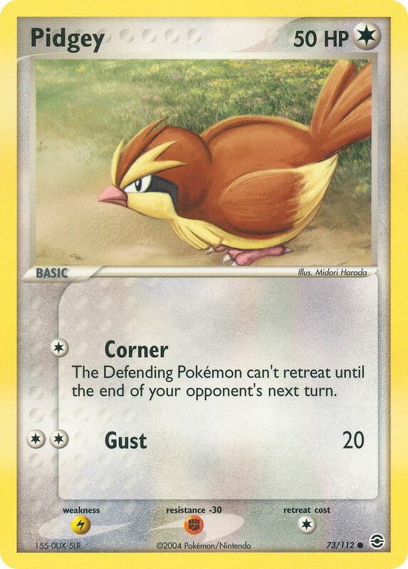Pidgey Pokemon card from FireRed & LeafGreen