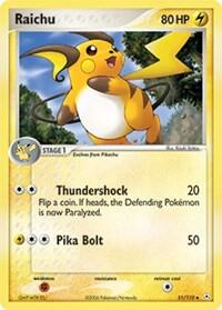 Raichu Pokemon card from Holon Phantoms
