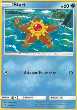 Staryu Pokemon card from McDonalds Collection 2019 2
