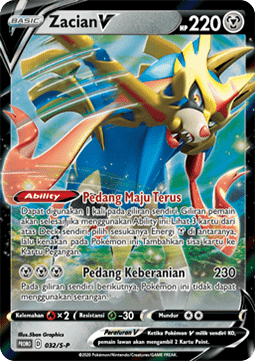Zacian V (S-P/ID 032) Sword & Shield Indonesian Promos ID