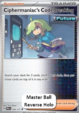 Ciphermaniac's Codebreaking Pokemon card from Prismatic Evolutions Additionals