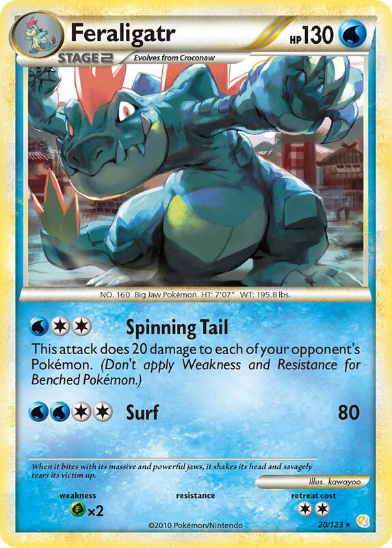 Feraligatr Pokemon card from HeartGold SoulSilver