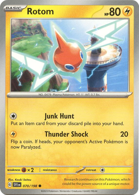 Rotom Pokemon card from SV01: Scarlet & Violet Base Set