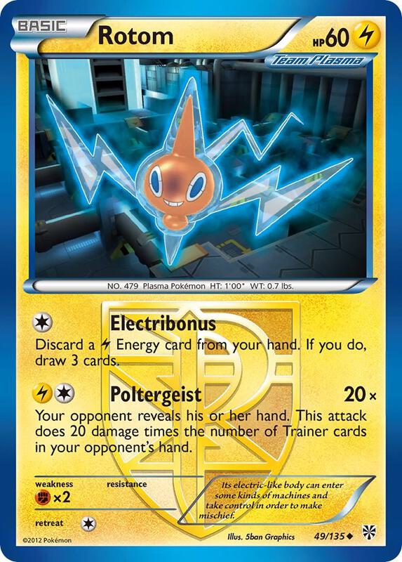 Rotom (Team Plasma) Pokemon card from Plasma Storm