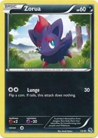 Zorua (#13) Pokemon card from BW Trainer Kit: Excadrill & Zoroark