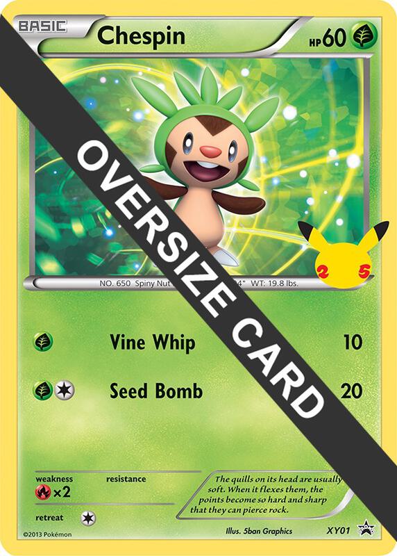 Chespin Pokemon card from First Partner Pack