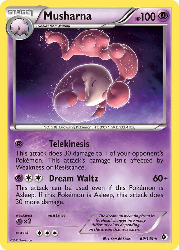 Musharna Pokemon card from Boundaries Crossed