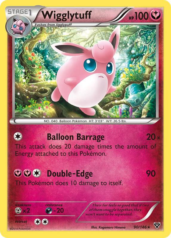 Wigglytuff (90) Pokemon card from XY Base Set
